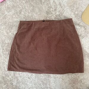 Brown Corduroy Skirt